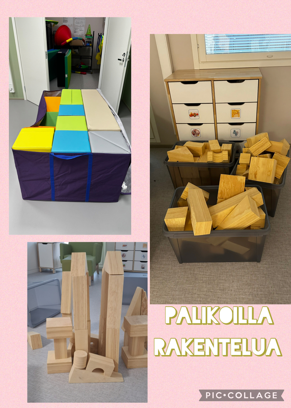 Rakenteluleikit ovat mieluisaa puuhaa keltaisten ryhmässä💛