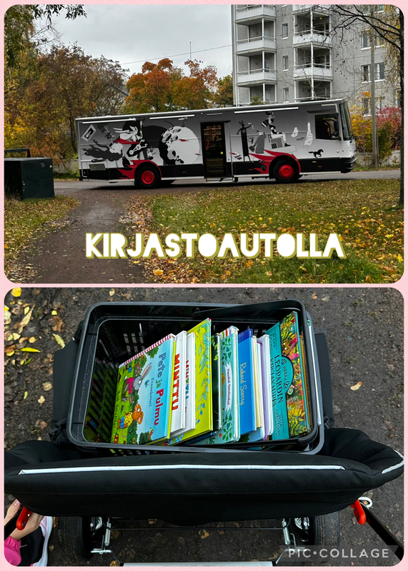 Tänään kävimme tutustumassa kirjastoautoon pienellä porukalla🤗
