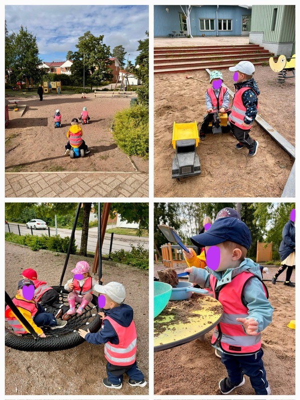 Lapsia leikkimässä ulkona