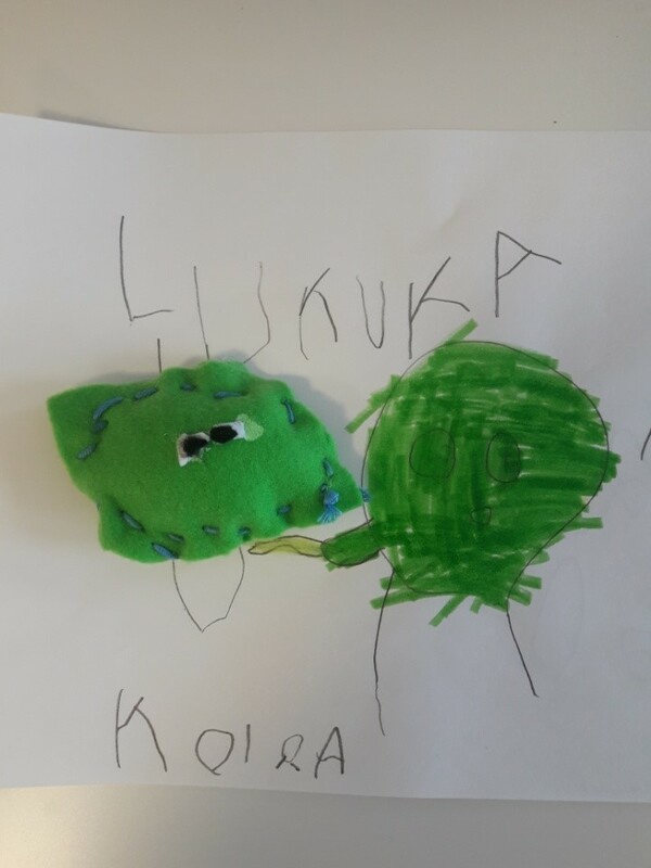 Lapsen askartelema lukukaveri
