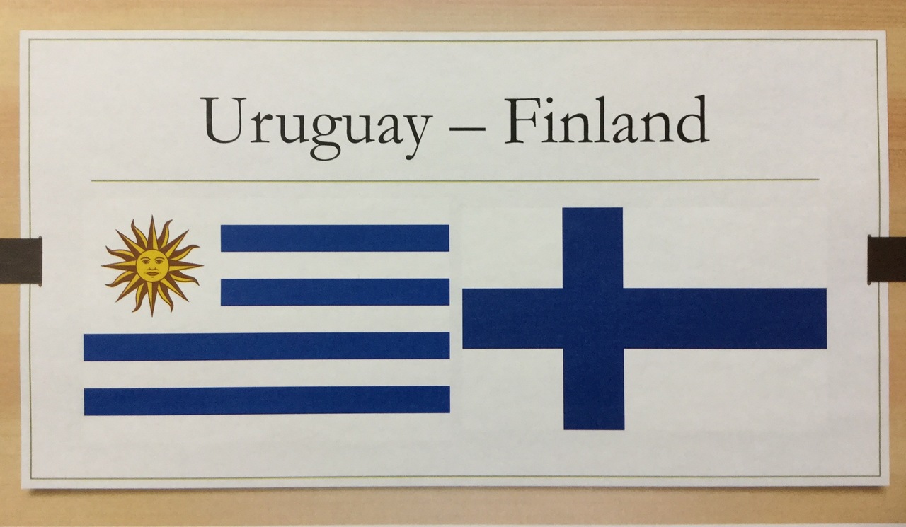 Flags: Uruguay - Finland