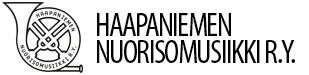 Logo, joka ohjaa Haapaniemen nuorisomusiikki ry:n sivuille.