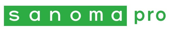 Logo, joka ohjaa SanomaPro-sivustolle.