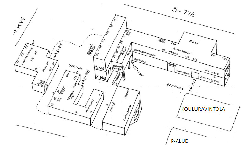 Hatsalan koulun kartta / piirros