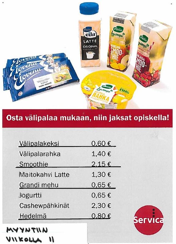 Tarjolla olevista välipaloista monipuolinen valokuva.