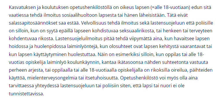 Milloin tehdään lastensuojeluilmoitus Milloin tehdään lastensuojeluilmoitus