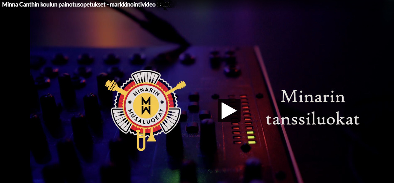 Musiikin ja tanssin esittelyvideo