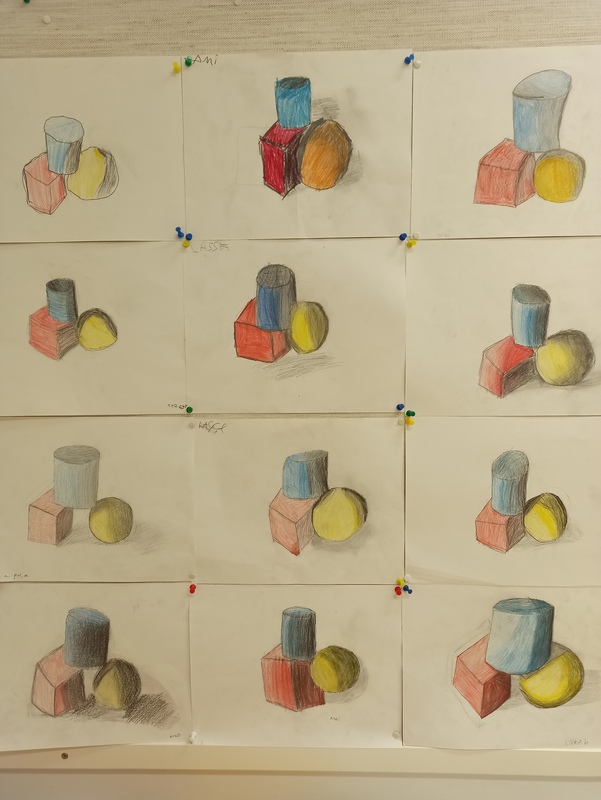 Valööriharjoitus geometrisillä muodoilla