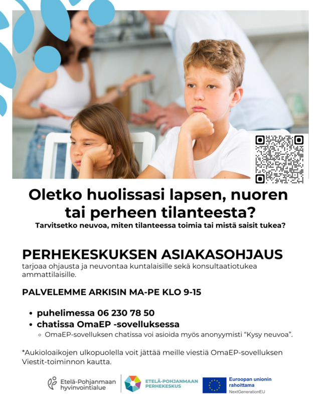 Perhekeskuksen asiakasohjaus - sama numero niin perheille kuin ammattilaisillekin Sama numero niin perheille kuin ammattilaisillekin