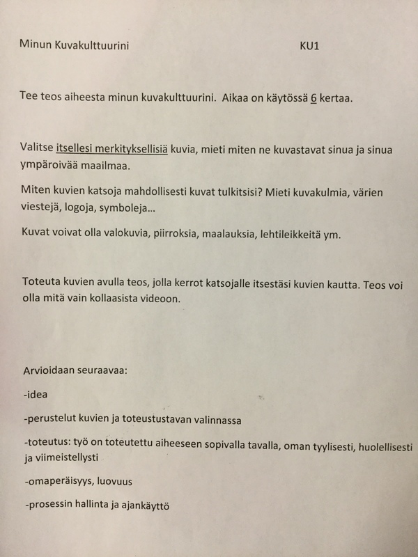 KU1 kurssin ”omakuva”