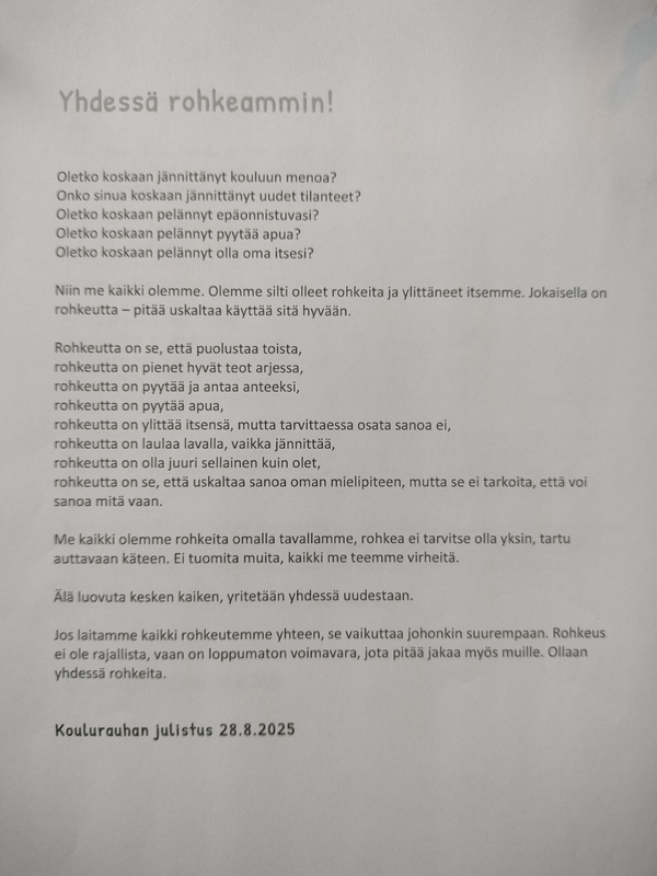 Koulurauha 2025