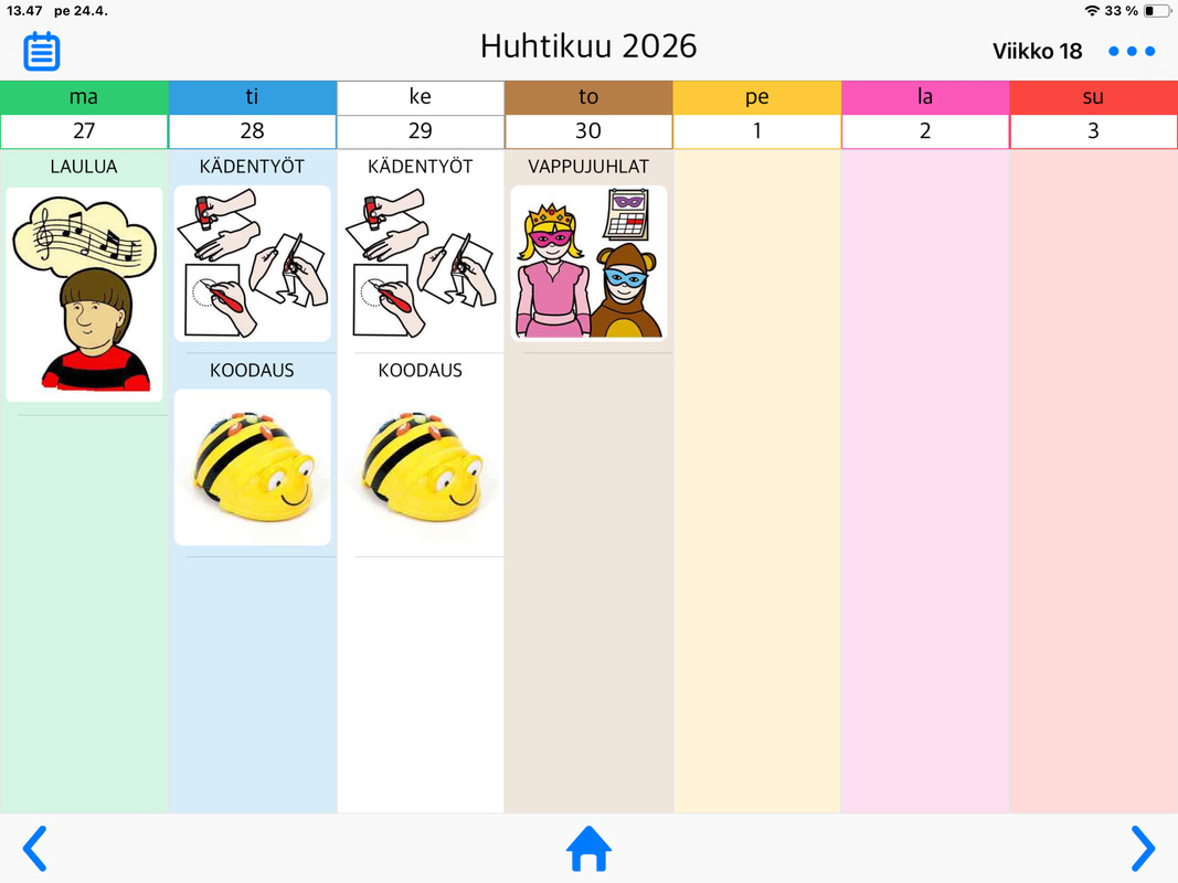 VIIKKO 18 ESIKOULULAISTEN VIIKKO-OHJELMA