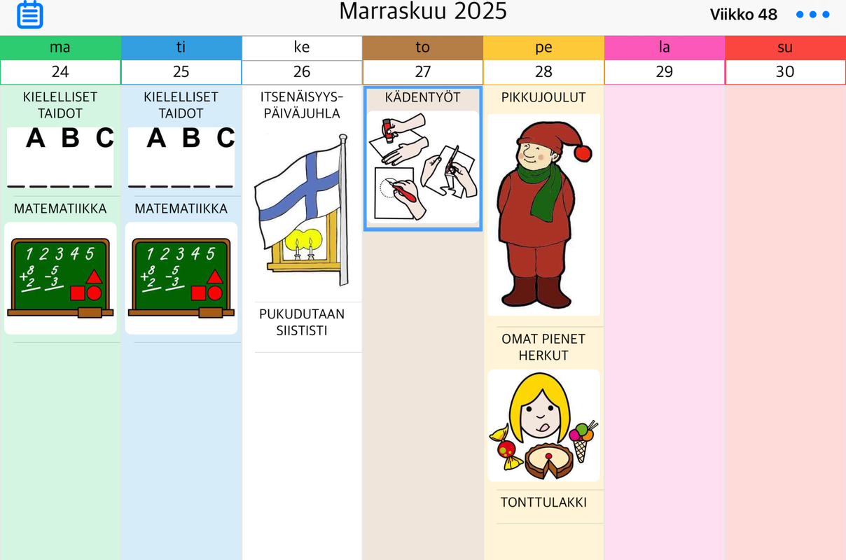VIIKKO 48 ESIKOULULAISTEN VIIKKO-OHJELMA