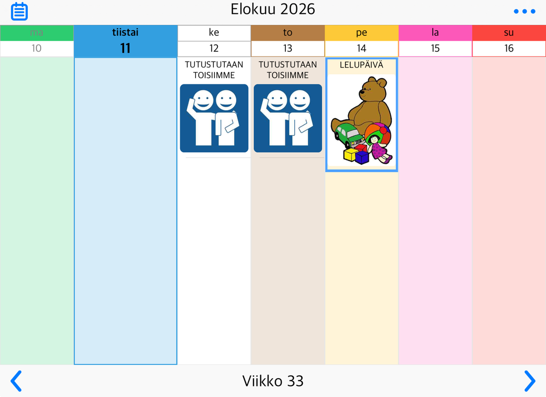 ESIKOULULAISTEN viikko-ojelma