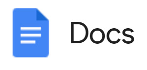 Google Docsin logo, kuvituskuva.