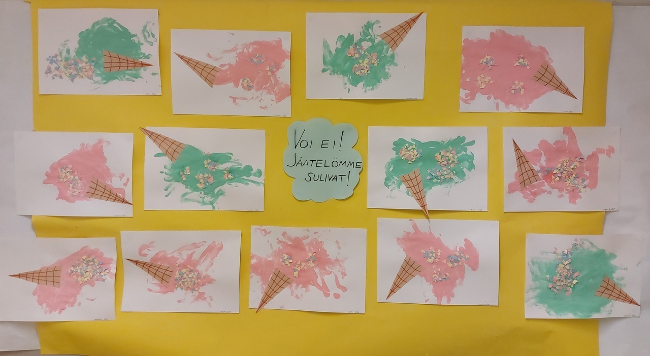 Lasten jäätelö askarteluja.