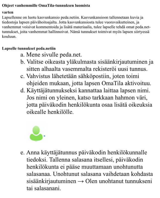Näin teet lapselle oma tila tunnuksen.