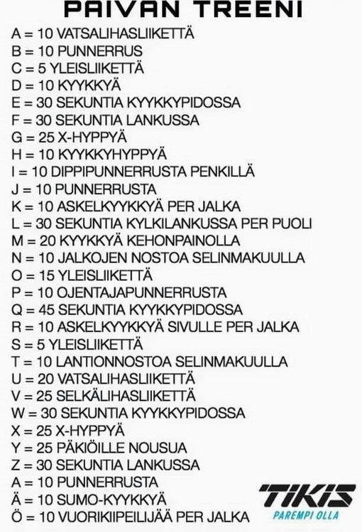 To 23.4. Aakkosjumppa