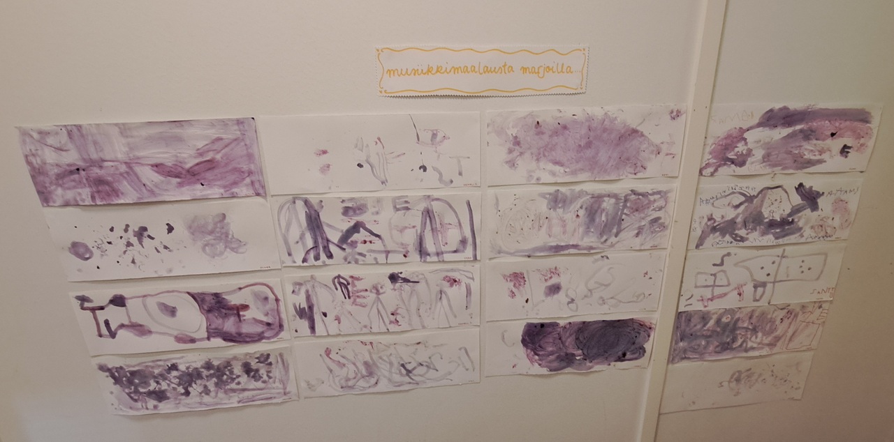 "Musiikkimaalausta marjoilla"- työt esillä💜