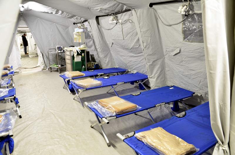 Other than being quite small, our new field hospital is quite all right.