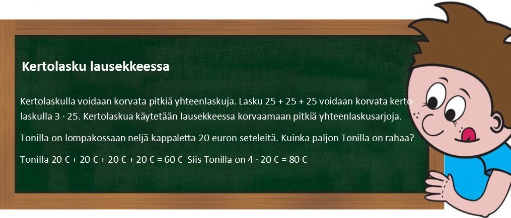 3.5 Kertolasku lausekkeessa