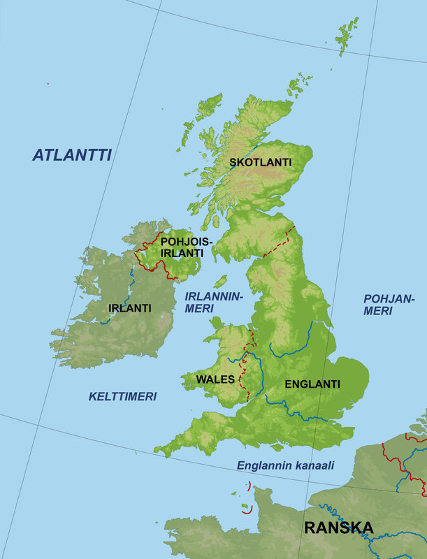 Iso-Britannia ja Irlanti.