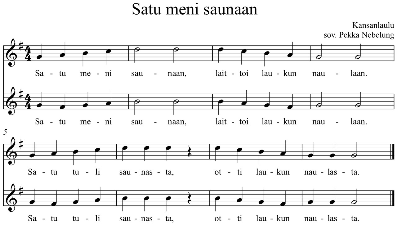 Satu meni saunaan