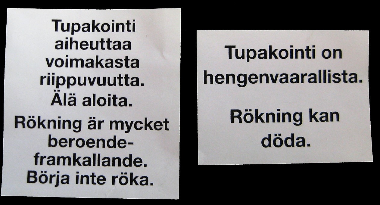 Tupakka aiheuttaa voimakasta riippuvuutta.
