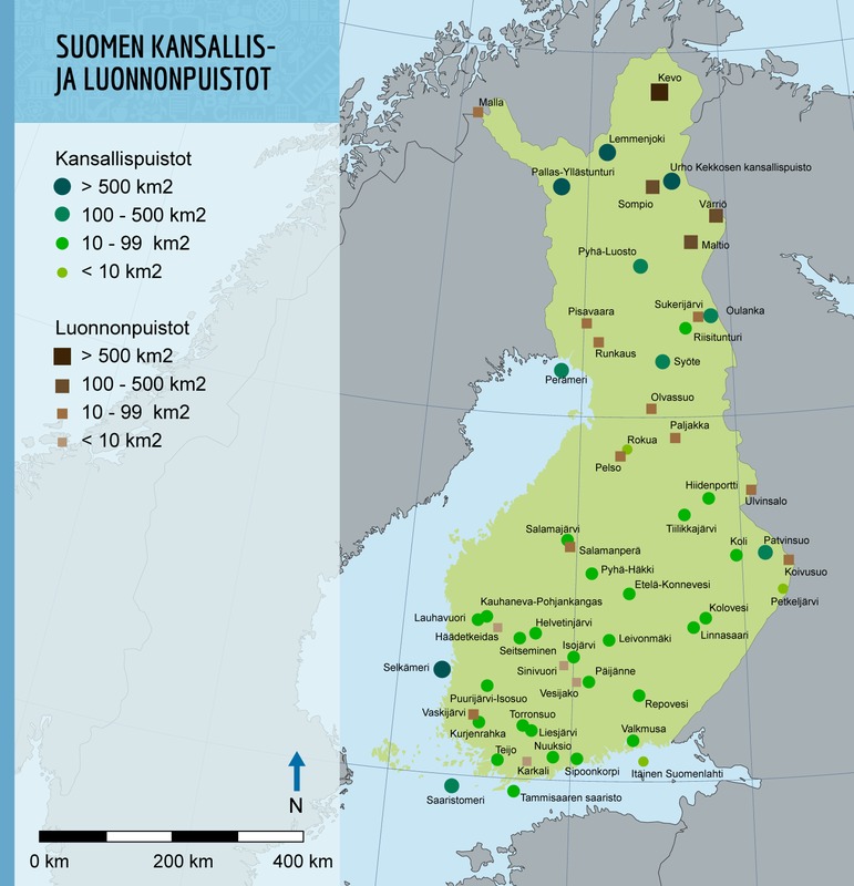 Suojelualueet.