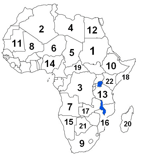 Afrikan suurimmat valtiot