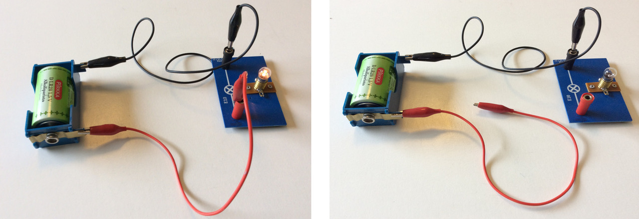 When the circuit is disconnected, it is open.