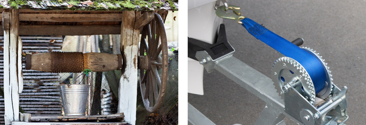 Winches also make use of the axle wheel.