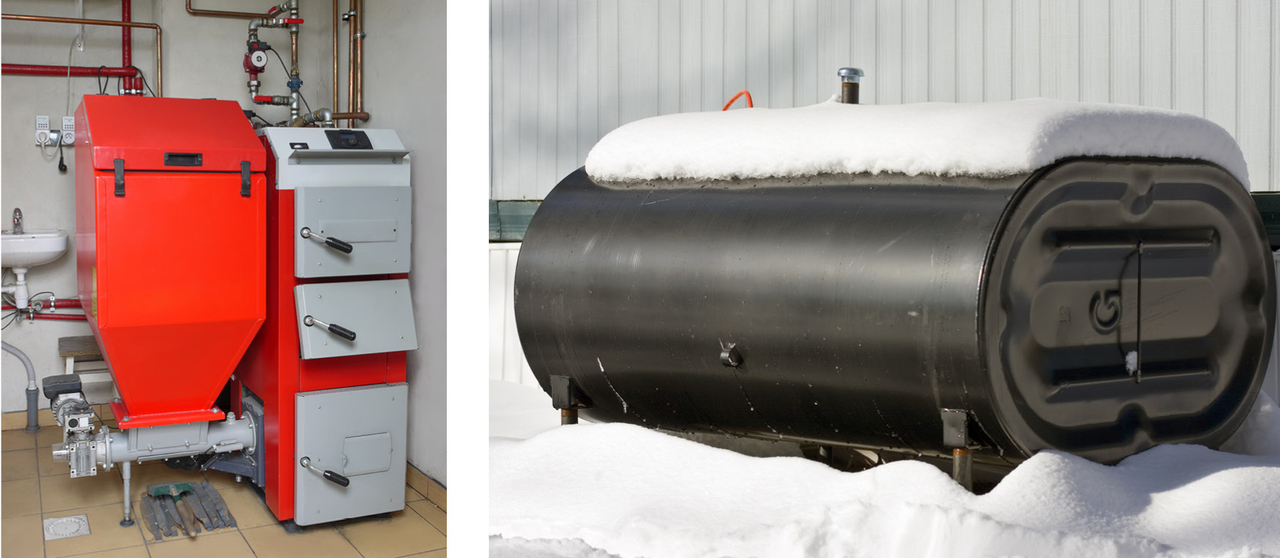 Central heating units come in different sizes.