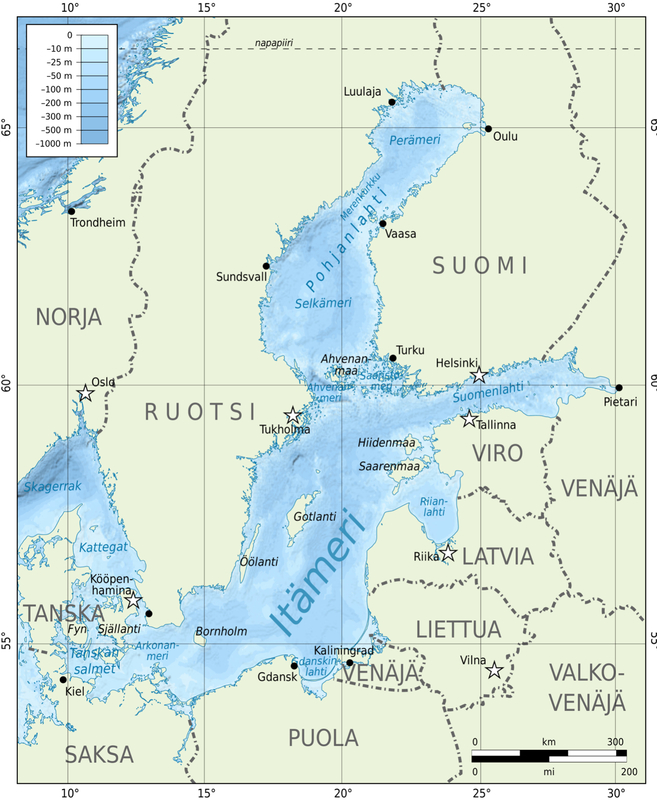 Itämeren alueen kartta