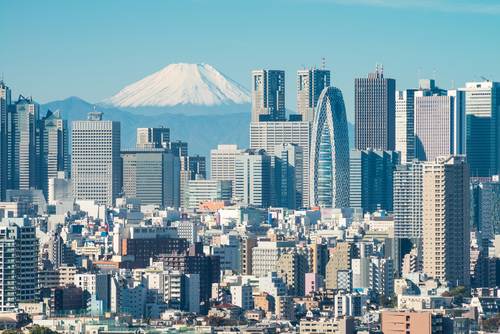 Tokyo and Mount Fuji.