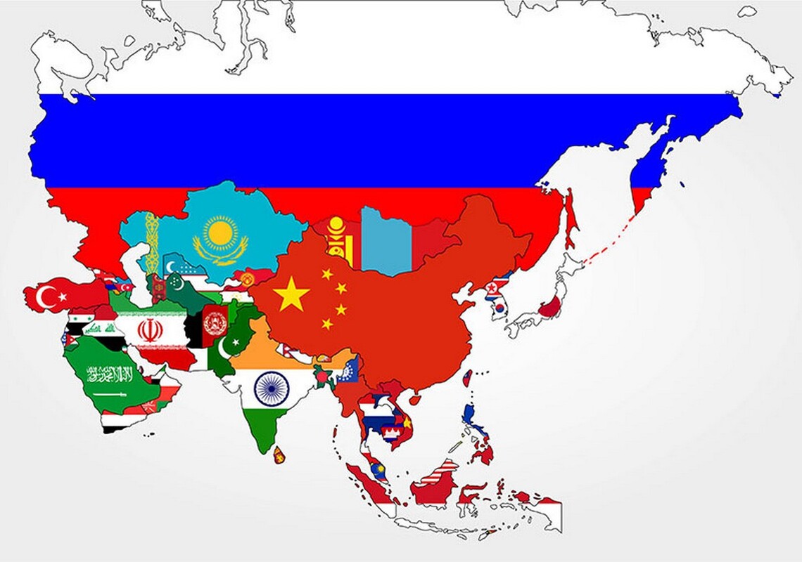 Asian flags.