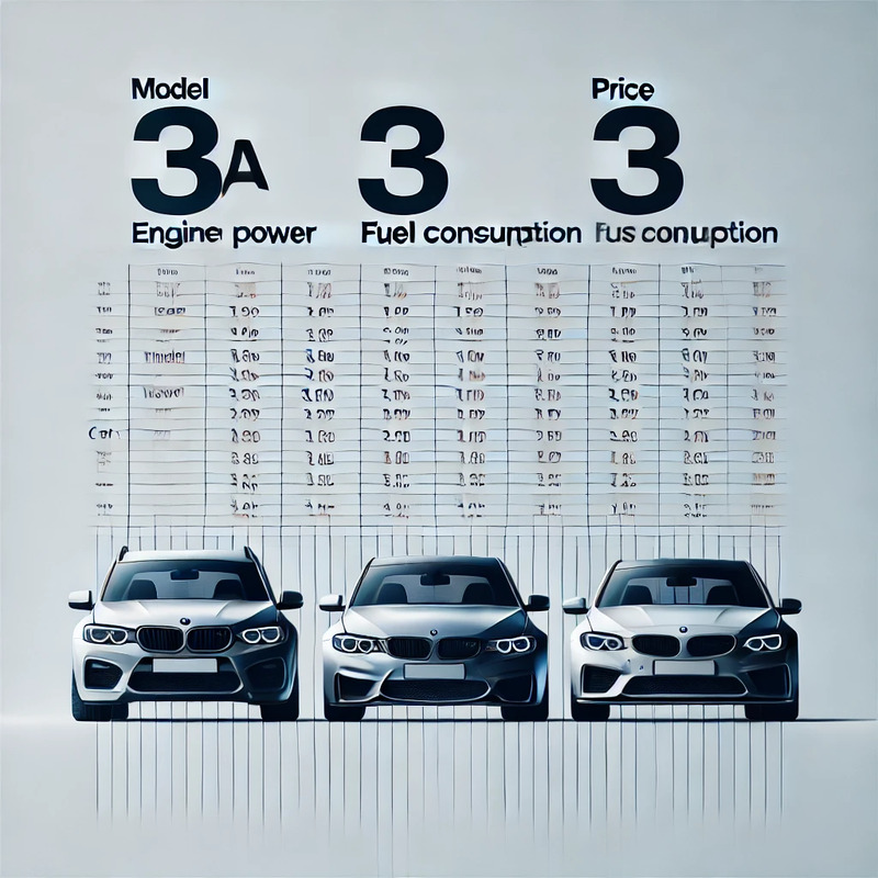 DALL·E 2024-09-05 16.22.32 - A clean, minimalistic graphic representation of a table comparing three cars' specifications. The table should include columns for the car model, engi.png