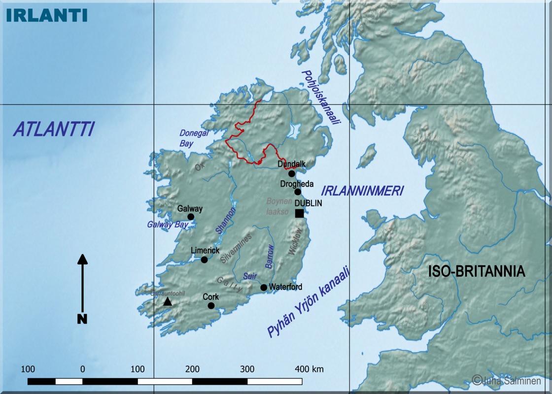irlanti kartta Irlannin kartta