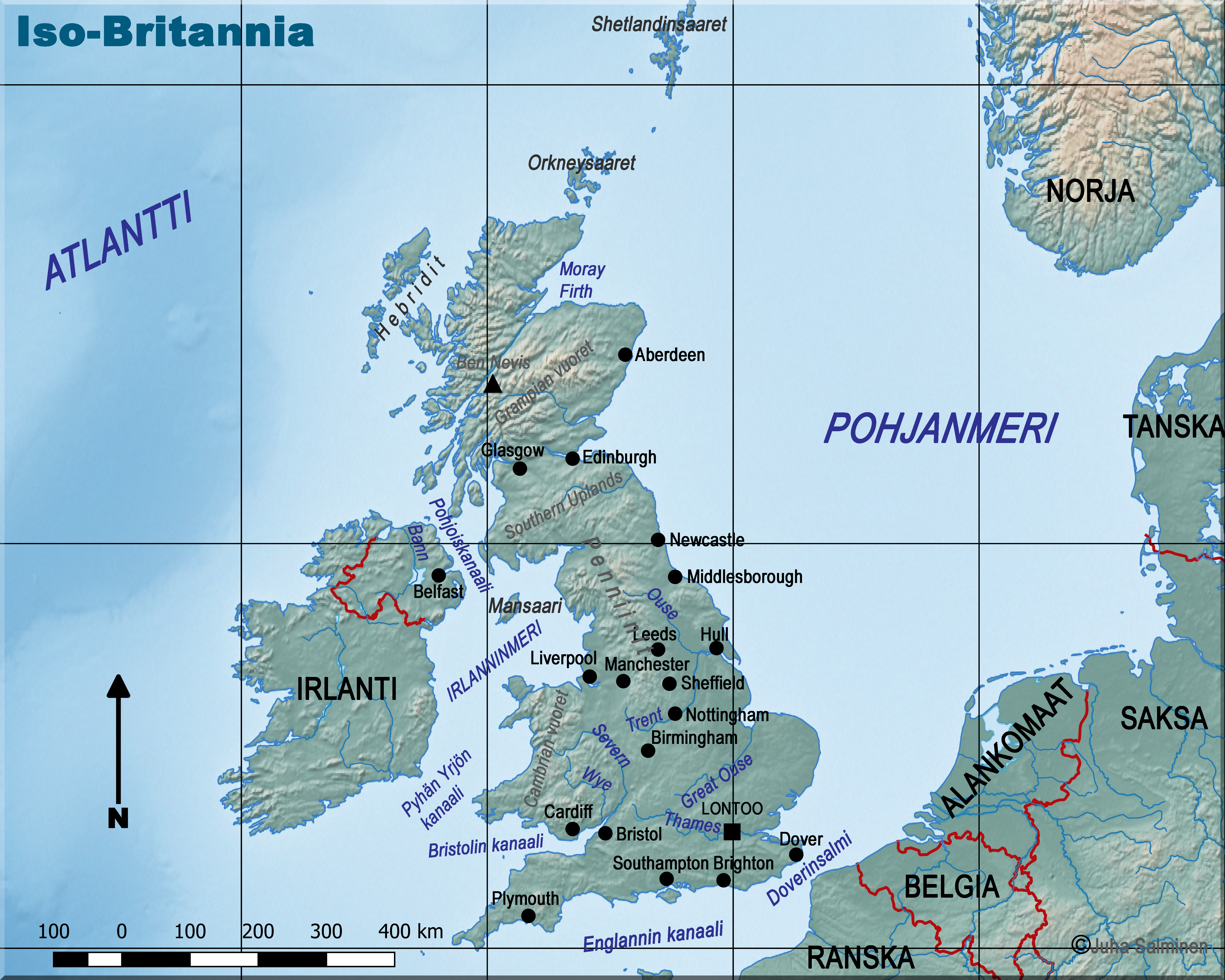 iso britannian kartta Iso Britannian kartta