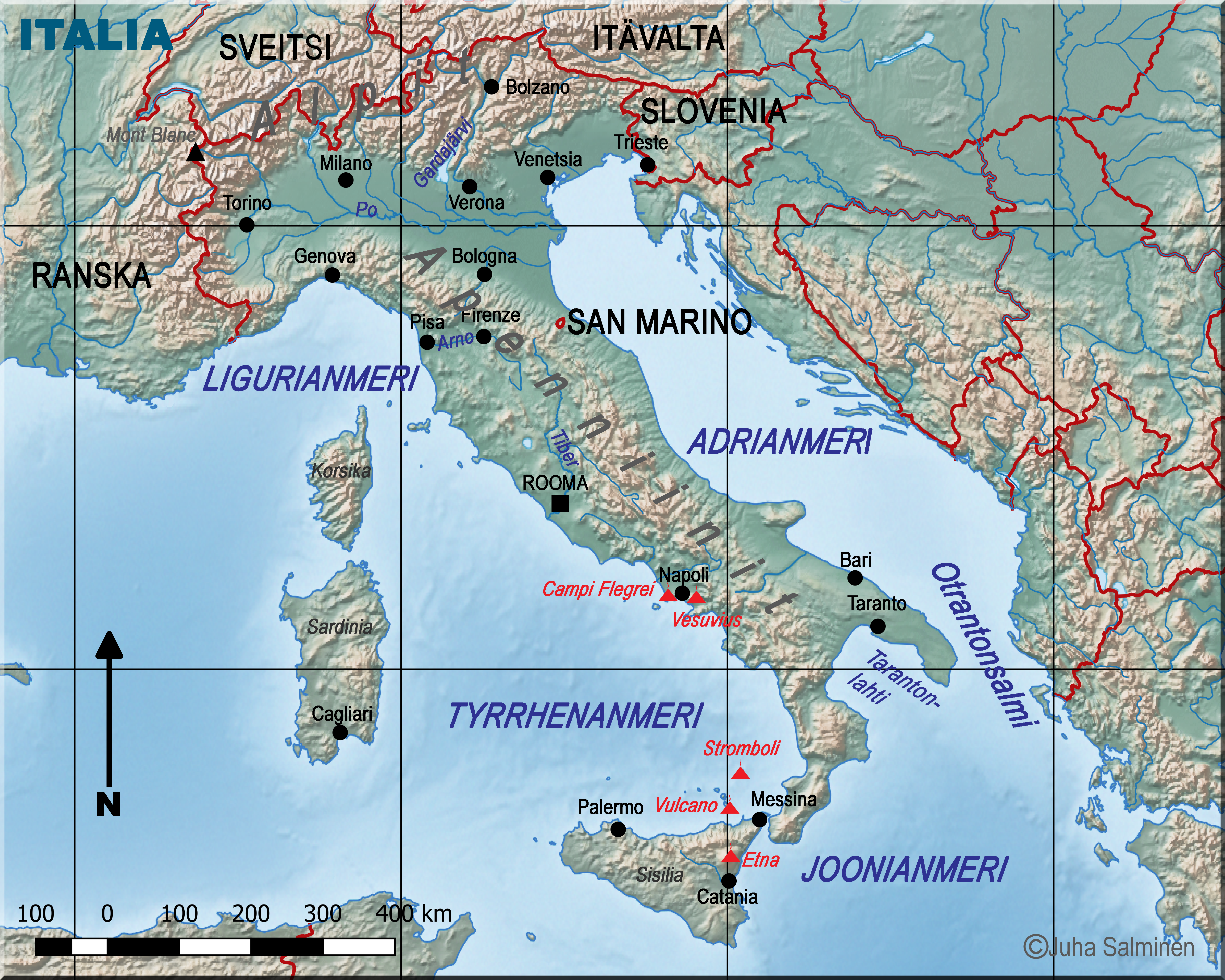 kartta italia Italia kartta