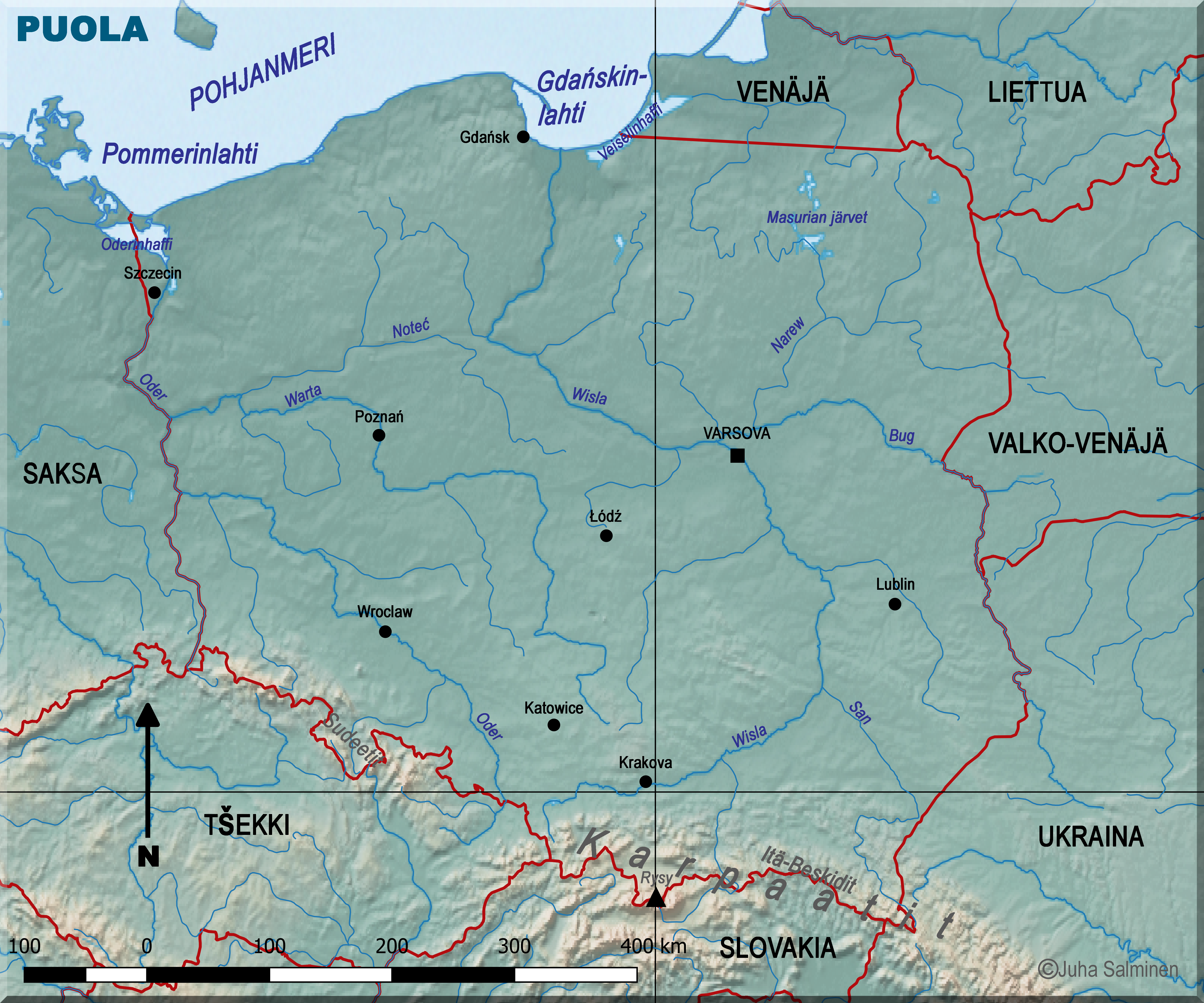 Moldova kartta