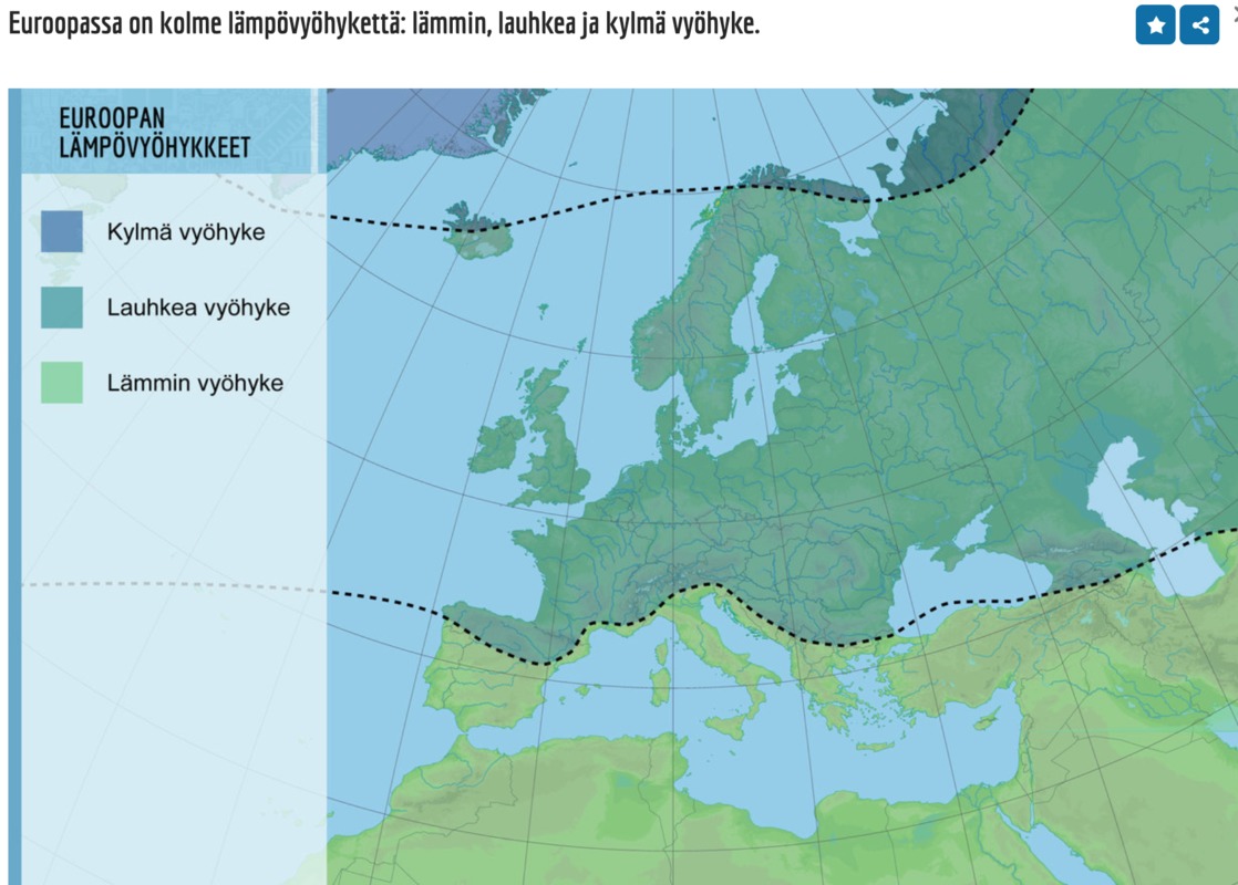 Euroopan lämpövyöhykkeet