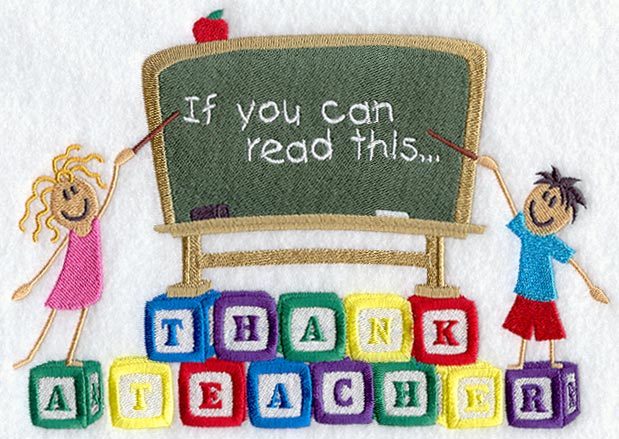 Thanks to your English teacher