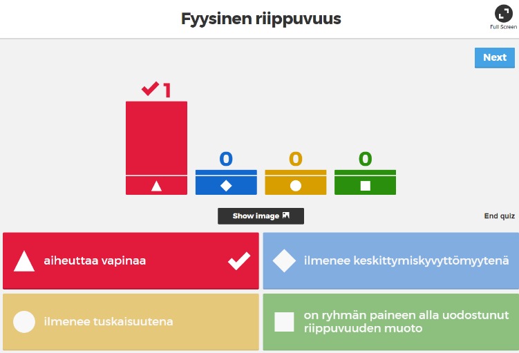 Kahootin pelaaminen