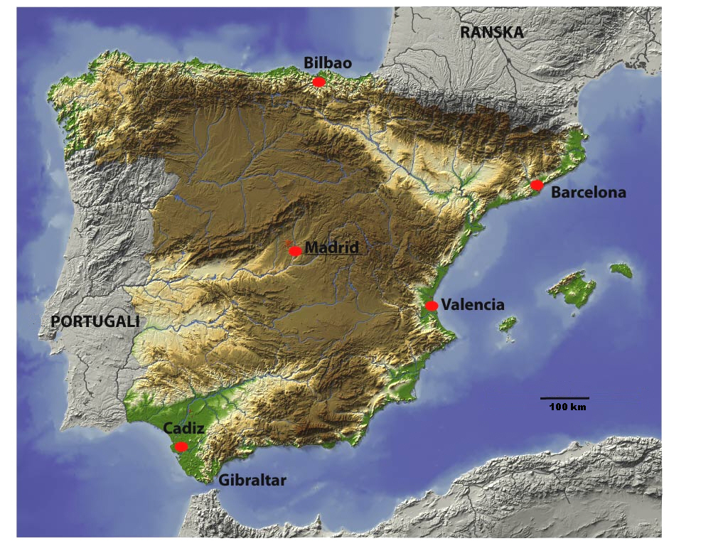 espanjan kartta suomeksi Espanja espanjan kartta suomeksi