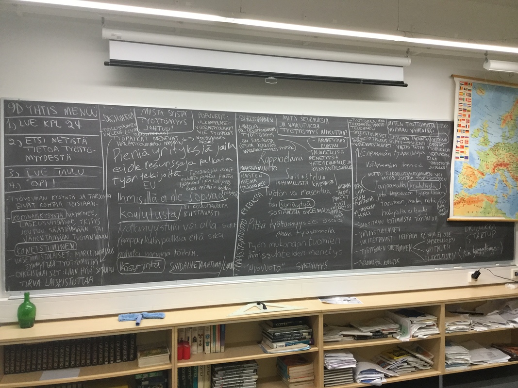 Työttömyys, taulutehtäviä, Aikalainen 9, kpl 24. (2.10.2018)