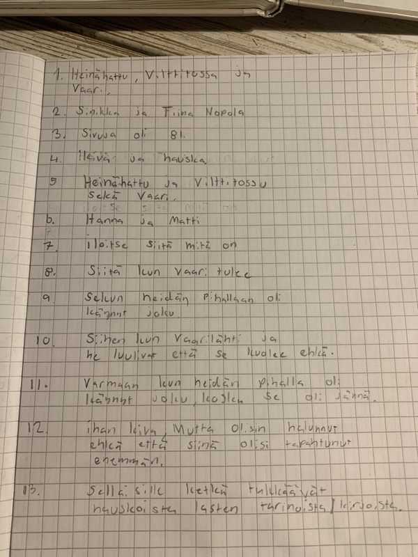kirjallisuustehtävä