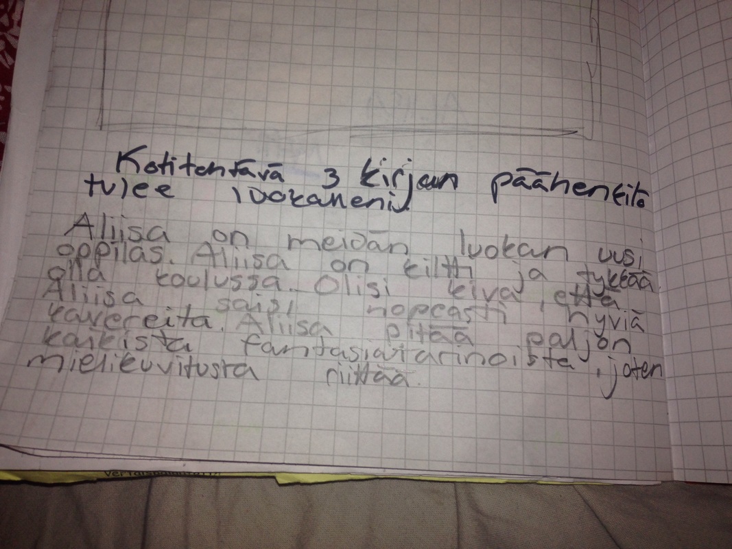 kotitehtävä 3 kirjan päähenkilö saapuu luokallesi