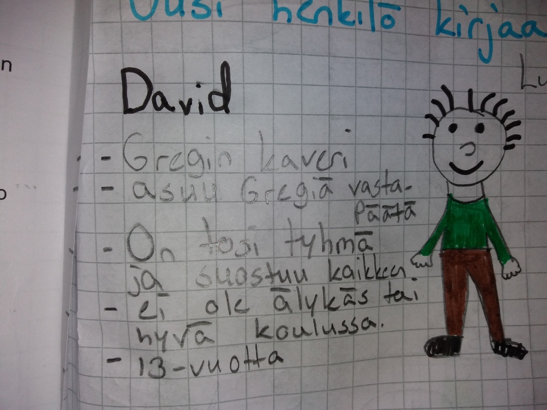 Lukemisen aikainen tehtävä 1 uusi henkilö kirjaan