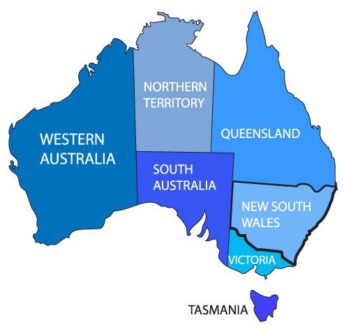Australian osavaltiot
